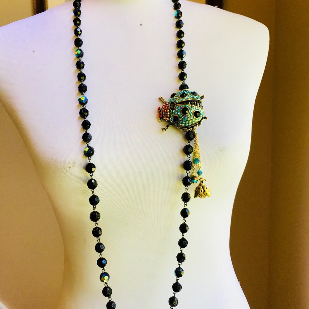 Crystal LadyBug Necklace